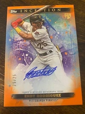2024 Topps Inception Endy Rodriguez Rookies and Emerging Star Auto Orange #25/25 - Image 1 of 4