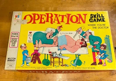 Vtg. Operation Game 1965 Milton Bradley Smoking Doctor Missing Band #4545 Works - Image 1 of 4