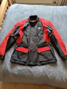 Tuzo Mens Motorcycle Jacket, Size XL, Black & Red, Great Condition. - Picture 1 of 9
