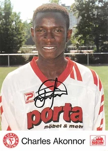 Charles Akonnor Original Autogrammkarte SC Fortuna Köln - ca.11cm x 15cm - Bild 1 von 2
