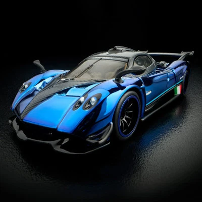 Hot Wheels RLC 2021 Pagani Huayra R 1:64 Spectraflame azul capó extraíble sellado Foto 1 de 4