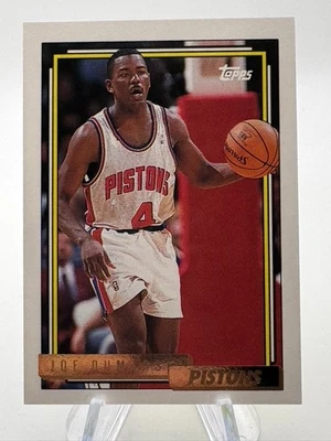 1992-93 Topps #347 Joe Dumars Detroit Pistons - Image 1 of 2