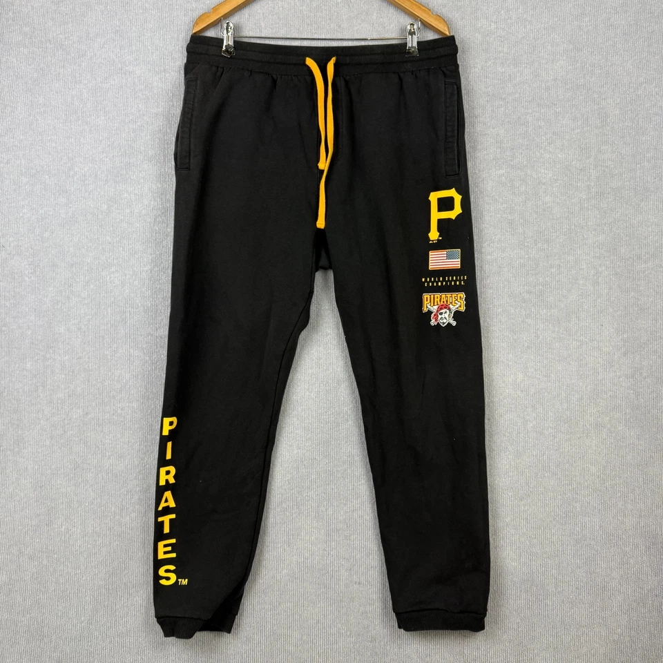 Pantalones Piratas Pittsburg Para Hombre Extra Grandes Majestic Cooperstown Serie Mundial Foto 1 de 4