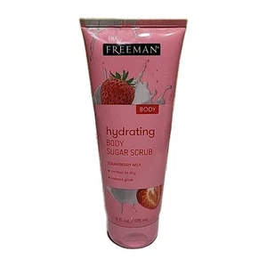 Freeman Hydrating Body Sugar Scrub Strawberry Milk 6 fl oz - Picture 1 of 5