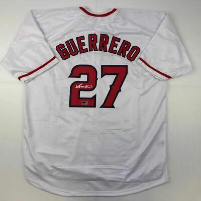 Facsimile Autographed Vladimir Guerrero Sr. Los Angeles White Reprint Jersey XL - Image 1 of 4