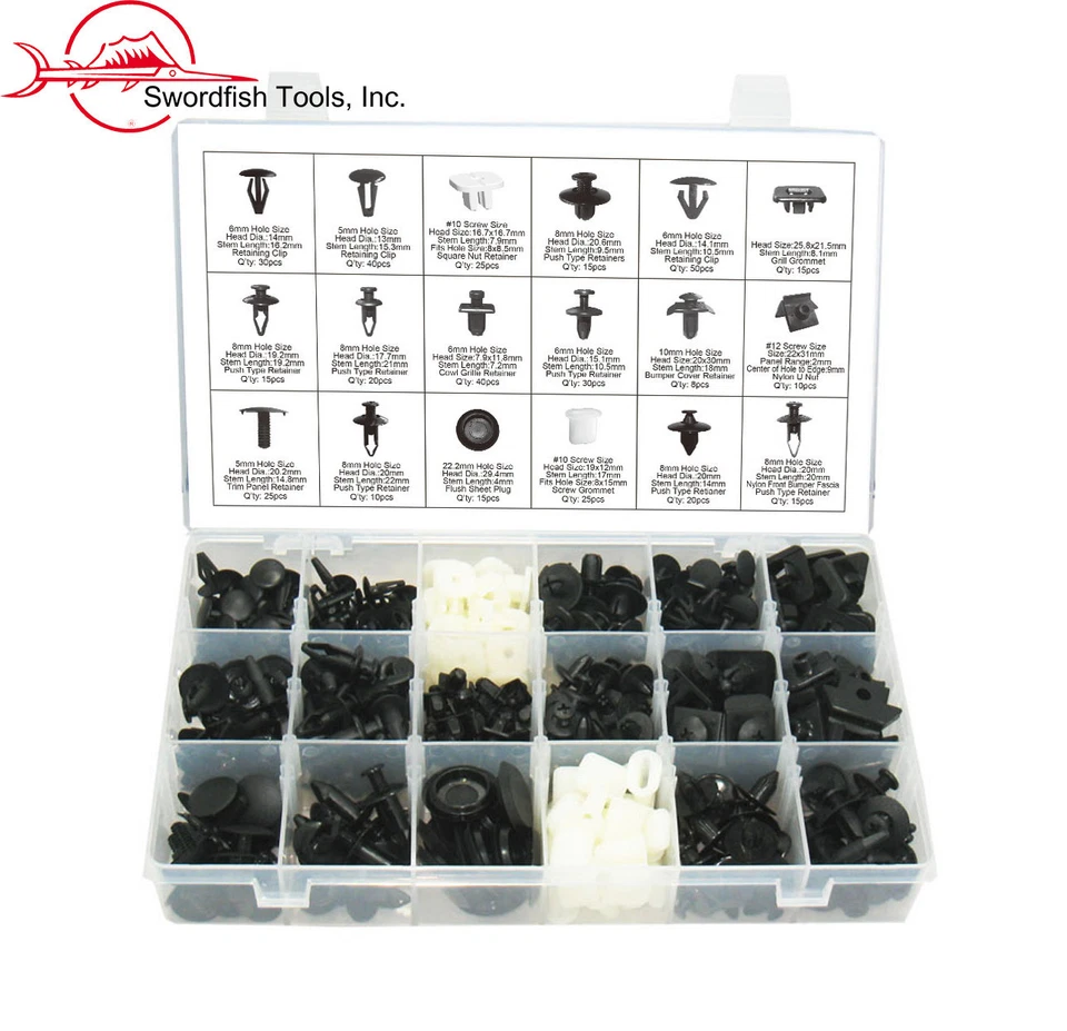 Фиксаторы Swordfish 60250 - 408 шт в ассортименте для Nissan - Изображение 1 из 2