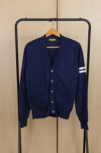 Rugby Ralph Lauren Cardigan Sweater Blue Cotton Size L - Picture 1 of 6