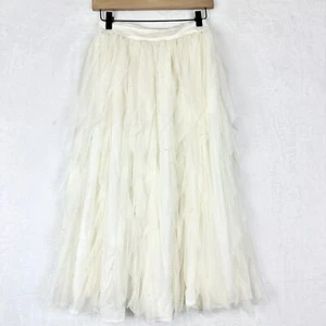 Joyfolie Mia Joy Girls Evaline Pearl Maxi Skirt Size 8 Cream Tulle Photoshoot - Picture 1 of 7