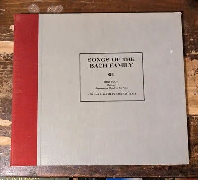 Songs of the Bach Family-Ernest Wolff (Baritone) Columbia M457 - Image 1 of 4