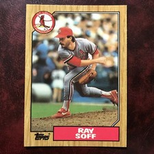 1987 Topps TIFFANY Set RAY SOFF ROOKIE #671 CARDINALS *MINT* HIGH GRADE ** c87
