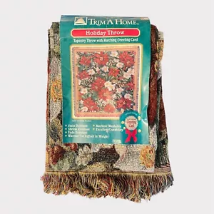 NUEVO tapiz de pascua navideño vintage 50” x 60” manta decoración navideña - Imagen 1 de 7