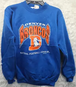 NEW 1996 Vintage Logo Athletic USA Denver Broncos Sweatshirt Youth 14/16 Large - Picture 1 of 7