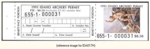 D2K Idaho Archery 1991 $8.50 with info tab - Picture 1 of 1
