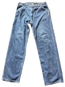 VTG Ralph Lauren Polo Jeans Men's 36x34 Cotton Back Cinch Carpenter - Picture 1 of 14