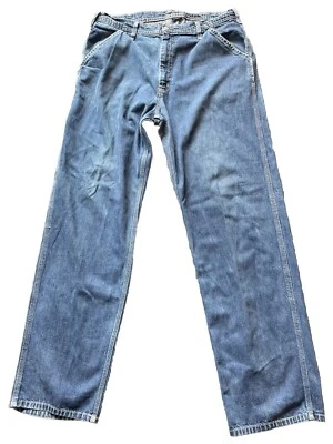 VTG Ralph Lauren Polo Jeans Men's 36x34 Cotton Back Cinch Carpenter - Image 1 of 4