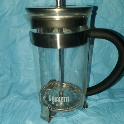 BIALETTI PRENSA FRANCESA Vidrio Acero Inoxidable 8 Tazas Usado en Excelente Condición Foto 1 de 4