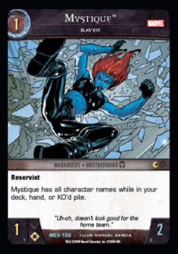 VS System: Mystique, Raven [Played] Marvel Evolution TCG CCG Classic Marvel DC D - Image 1 of 1