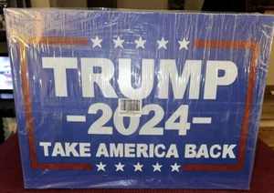 Trump 2024 Yard Sign | Take America Back Blue And Red Lawn Signs 2pack New Mint - Picture 1 of 2