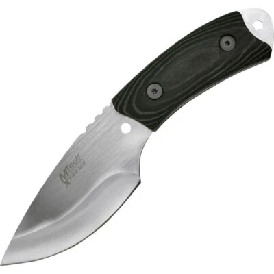MTech Xtreme Fixed Knife 3.75" 440C Stainless Blade Black/Gray Micarta Handle - Image 1 of 2