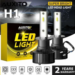 AUXITO H1 LED Headlight Bulbs Kit High Low Beam Bright Xenon White 6000K 24000LM - Picture 1 of 12