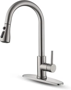 TIAHYLLE Faucet with Pull Down Sprayer Multitask Mode Single Handle High Arc - Picture 1 of 3