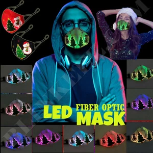 ¡Enciende la cubierta luminosa de la máscara facial navideña recargable USB de la máscara de Navidad LED! - Imagen 1 de 22