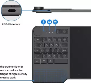 Inspiroy Keydial KD200 Bluetooth 5.0-Wireless Graphics Drawing Tablet - Picture 1 of 10