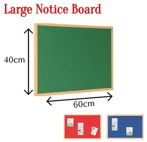 Cork Notice Boards Large Strong Wooden Frame Fabric Message Pinboard Home Office - Picture 1 of 19