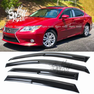 PARA 2013-2018 LEXUS ES350 ES300h JDM 3D ONDULADO ESTILO MUGEN VENTANA VISERA PROTECTOR DE LLUVIA Foto 1 de 4