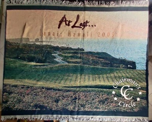 Vintage 2005 Lanai Hawaii Chairman's Circle Golf Course Tournament Throw Blanket - Picture 1 of 4