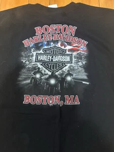 Harley Davidson ärmelloses Hemd Boston MA schwarz Größe XL - Bild 1 von 4