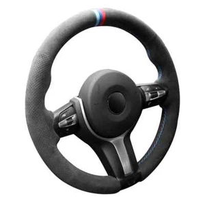 Car Steering Wheel Cover Customized Alcantara for BMW 2-6 Series X2-X6 2014-2020 - Picture 1 of 8