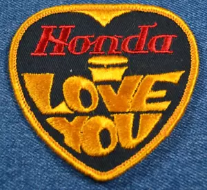 NOS 70s Vintage Original HONDA I Love You 3" Patch Civic Racecar Auto Tuner JDM - Picture 1 of 3