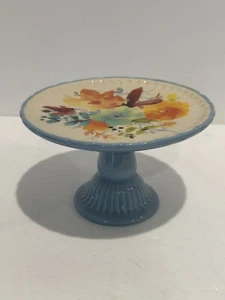 The Pioneer Woman Mini Blue Floral Cake Or Cupcake Stand - Picture 1 of 6