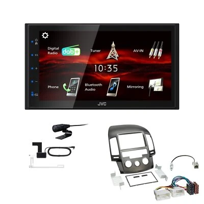 JVC KW-M180DBT 2DIN DAB+ Autoradio für Hyundai i30 2008-2012 manuelle Klima - Bild 1 von 4