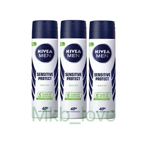 NIVEA MEN SENSITIVE PROTECT 48H ANTI-PERSPIRANT 150ML 3 OR 6 PACK - Picture 1 of 3