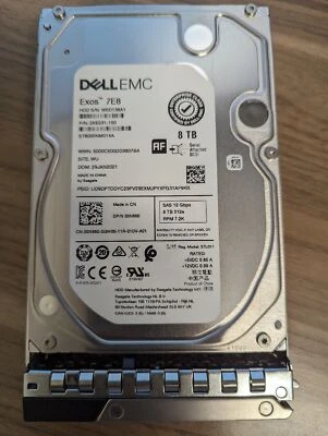 0N660 DELL Exos 7E8 ST8000NM014A 8TB 12Gb/s 512e 7.2K R540 R740 3.5" HDD - Image 1 of 4