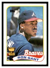 1989 Topps #296 RON GANT Atlanta Braves