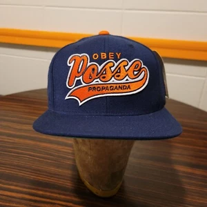 OBEY Posse Worldwide Propaganda Script Logo Snap Back Hat Cap New  - Picture 1 of 7