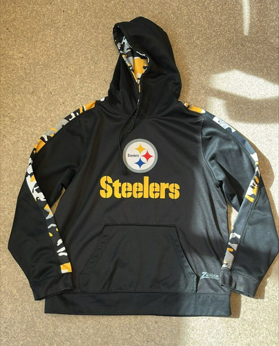 VETEMENTS Felpa con cappuccio pullover abbigliamento squadra Pittsburgh Steelers Zubaz Big Logo NFL