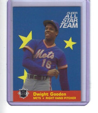 1986 Fleer Baseball "All-Star Team" card #10 of Dwight Gooden