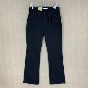 Levis Classic Bootcut Jeans 10 M *30x32* Womens Black Mid Rise Stretch Hypersoft - Picture 1 of 14