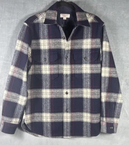 Wallace And Barnes Herren 100% Wolle J.Crew Hemd Jacke gefüttert Ärmel Gr. S - Bild 1 von 11