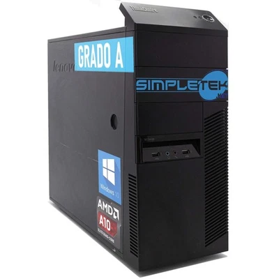 Lenovo M78 AMD A10 3.70GHZ RS232 32GB 960GB Windows 10 PC Desktop Fixed Tower - Image 1 of 4