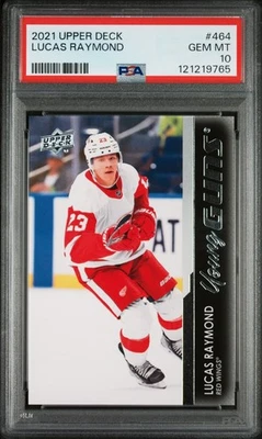 2021 Upper Deck Young Guns Lucas Raymond #464 PSA 10 #9765 - Image 1 of 2