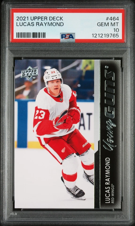 2021 Upper Deck Young Guns Lucas Raymond #464 PSA 10 #9765 - Image 1 of 2