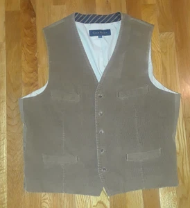 Men's Macy's Club Room Brown Corduroy Waistcoat Vest Size XL - Picture 1 of 4