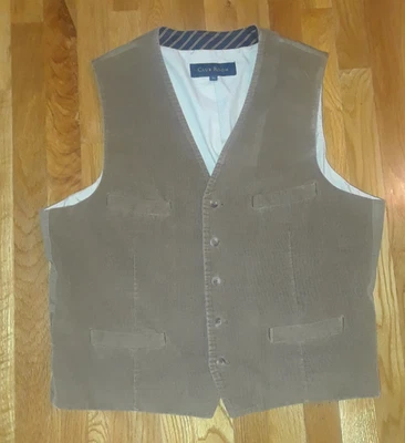 Men's Macy's Club Room Brown Corduroy Waistcoat Vest Size XL - Image 1 of 4