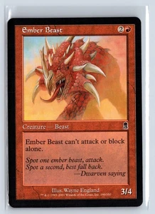 (3x) EMBER BEAST - Odyssey – MTG Magic the Gathering Card - Common - Picture 1 of 6