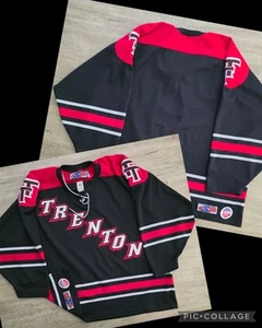 Vintage SP Flo Knit Trenton Titans ECHL Blank Hockey Jersey Sz XL Stitched - Picture 1 of 13
